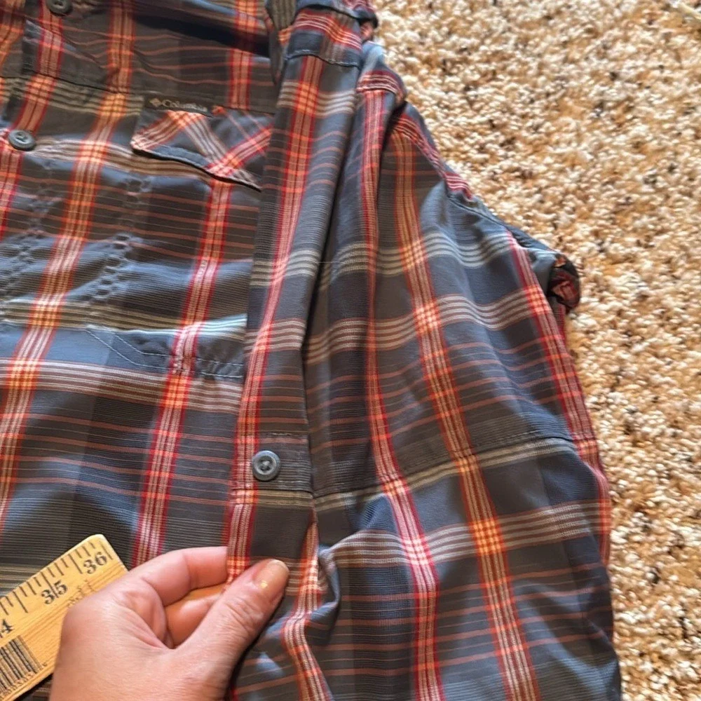 Columbia Mens Large‎ Plaid Button Up Long Sleeve Shirt Outdoor